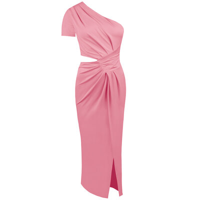 JAIMY Azariah cut out detail travel dress pink