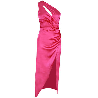 JAIMY Kiara satin dress fuchsia