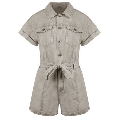 JAIMY Macie denim playsuit beige