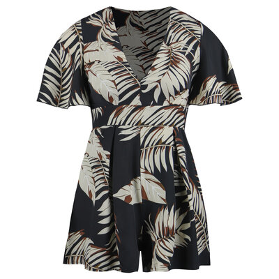 JAIMY Carla palm print playsuit