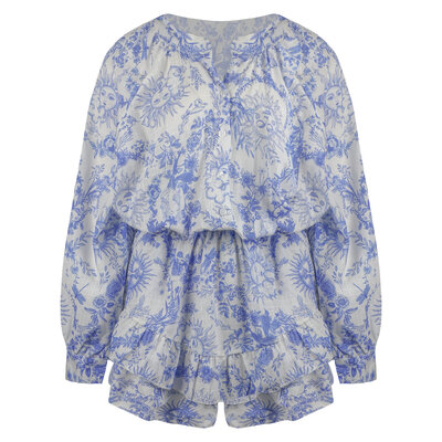 JAIMY Nadia printed playsuit blue