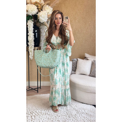 JAIMY Gemma maxi ibiza dress green