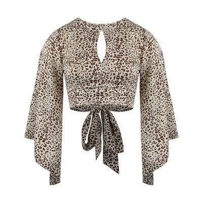 JAIMY Eleanor leopard open back top