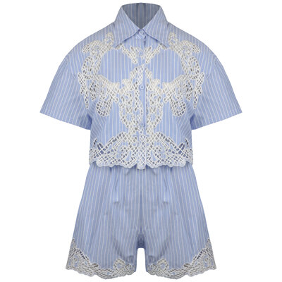 JAIMY Hadley embroidery detail striped set