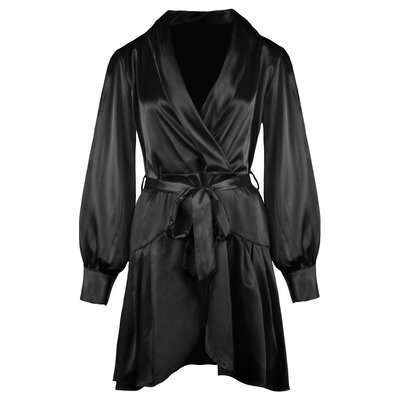 JAIMY Goldie satin dress black