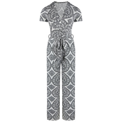 JAIMY Mira printed travel jumpsuit black