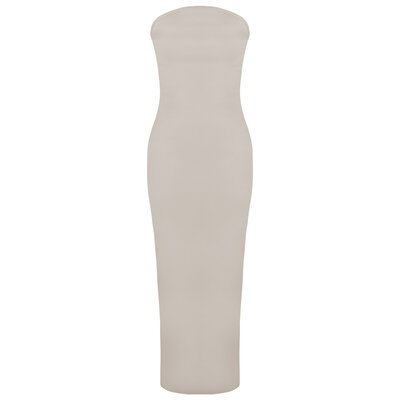 JAIMY Kardashian strapless dress beige