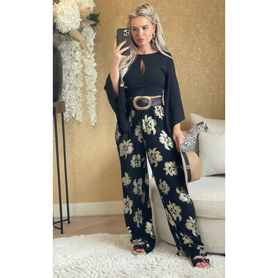 JAIMY Kenna metallic detail pants black