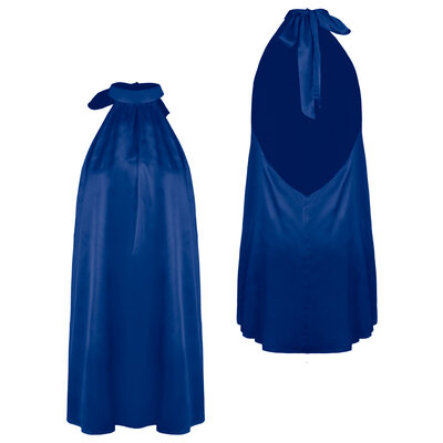JAIMY Camryn mini satin dress cobalt blue