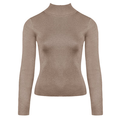 JAIMY Estrella lurex top camel
