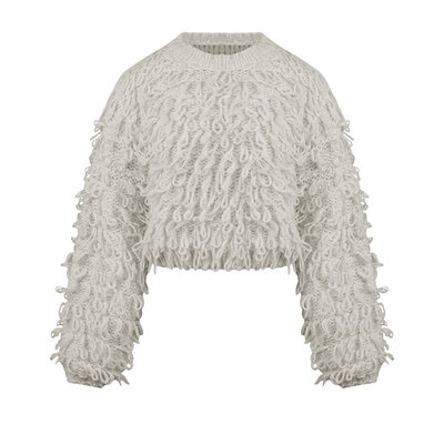 JAIMY Birdie cropped sweater creme