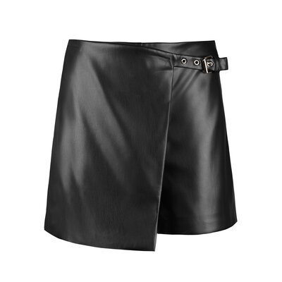 JAIMY Indigo leather skort