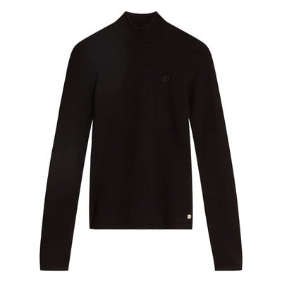 JOSH V Jony fitted turtleneck black