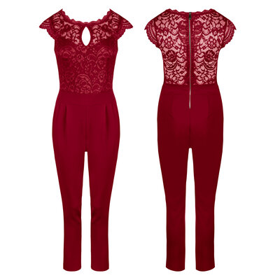 JAIMY Selene lace jumpsuit bordeaux
