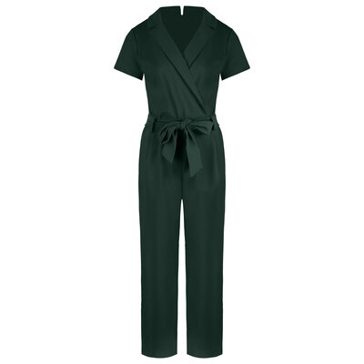 JAIMY Blazer detail jumpsuit emerald green