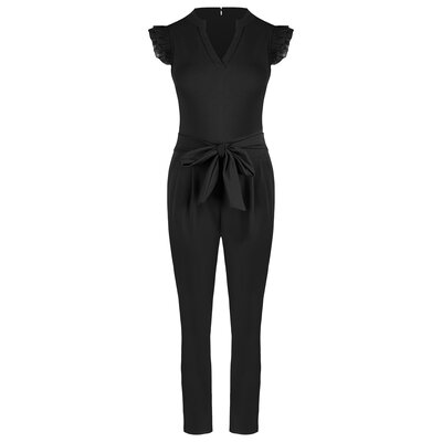 JAIMY Karla ruffle sleeve jumpsuit black