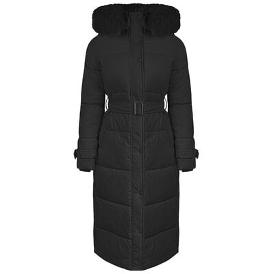 JAIMY Miriam belted puffer jacket black