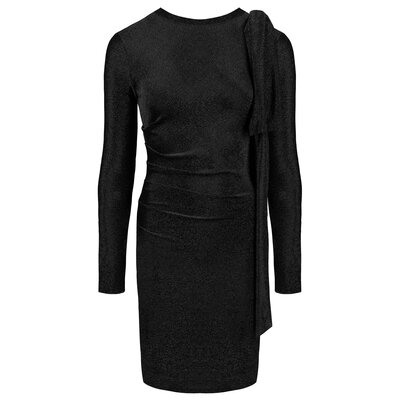 JAIMY Ariel bow detail sparkle dress black