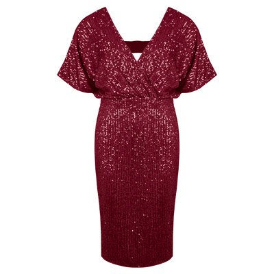 JAIMY Mya sequin dress red