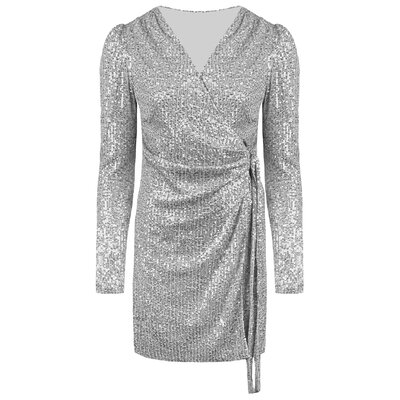 JAIMY Phoenix sequin dress silver