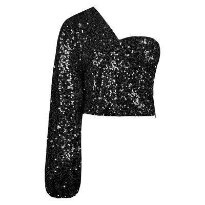 JAIMY Ramona sequin top black