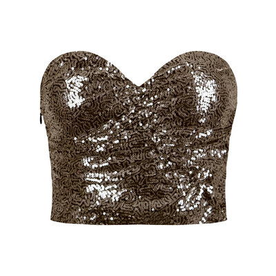 JAIMY Kaiya sequin top gold