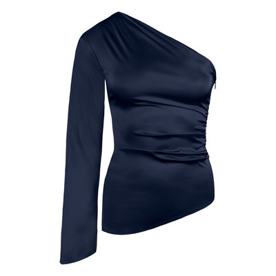 JAIMY Katie satin top navy