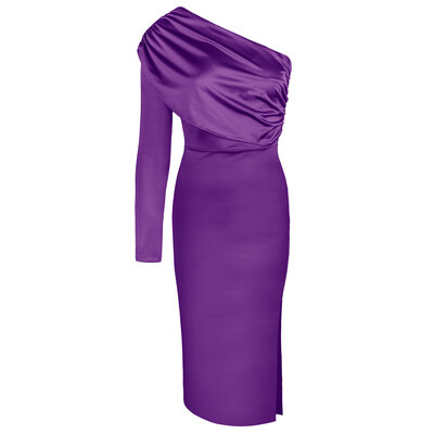 JAIMY Chaya maxi silk dress purple