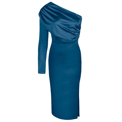 JAIMY Chaya maxi silk dress petrol