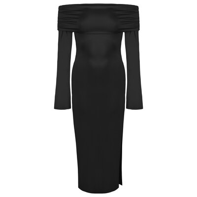 JAIMY Eve off shoulder maxi dress black