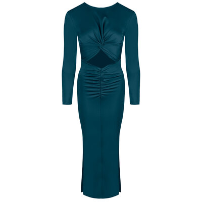 JAIMY Nellie maxi silk dress petrol