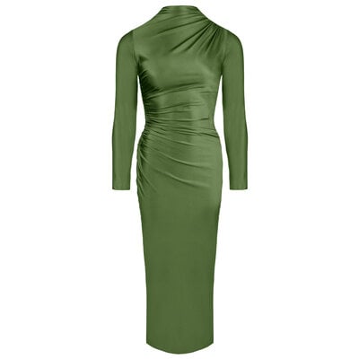JAIMY Hanna maxi slik dress green