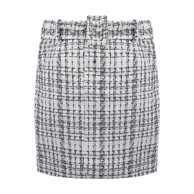 JAIMY Novah tweed skirt white