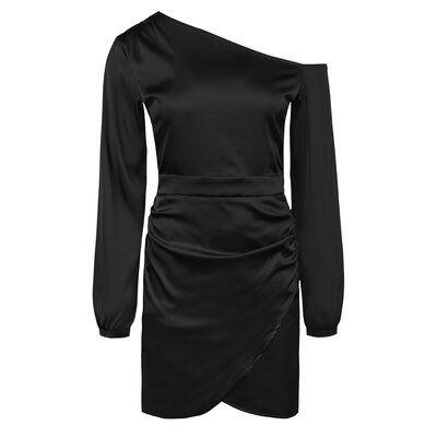 JAIMY Marilyn satin dress black