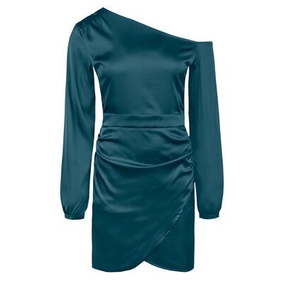 JAIMY Marilyn satin dress petrol