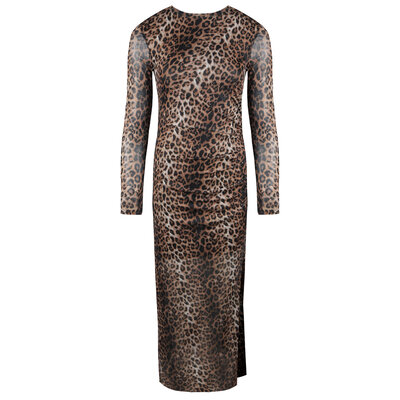 JAIMY Treasure mesh maxi dress leopard