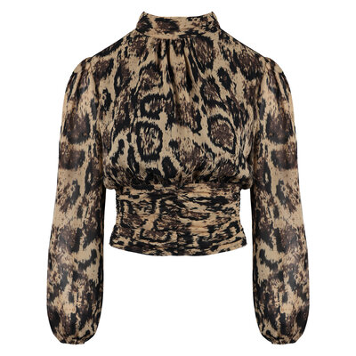 JAIMY Ivanna leopard printed blouse