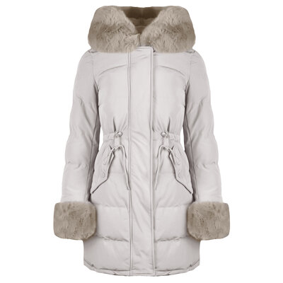 JAIMY Furry parka jacket creme