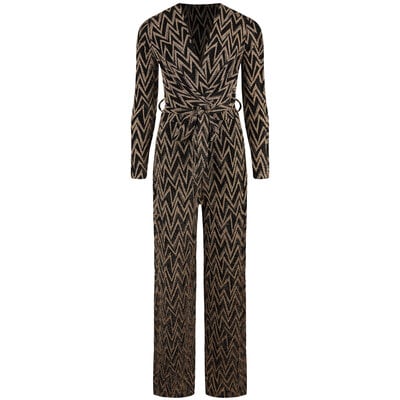 JAIMY Amanda sparkle jumpsuit gold