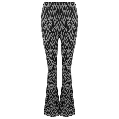 JAIMY Amanda flared sparkle pants silver