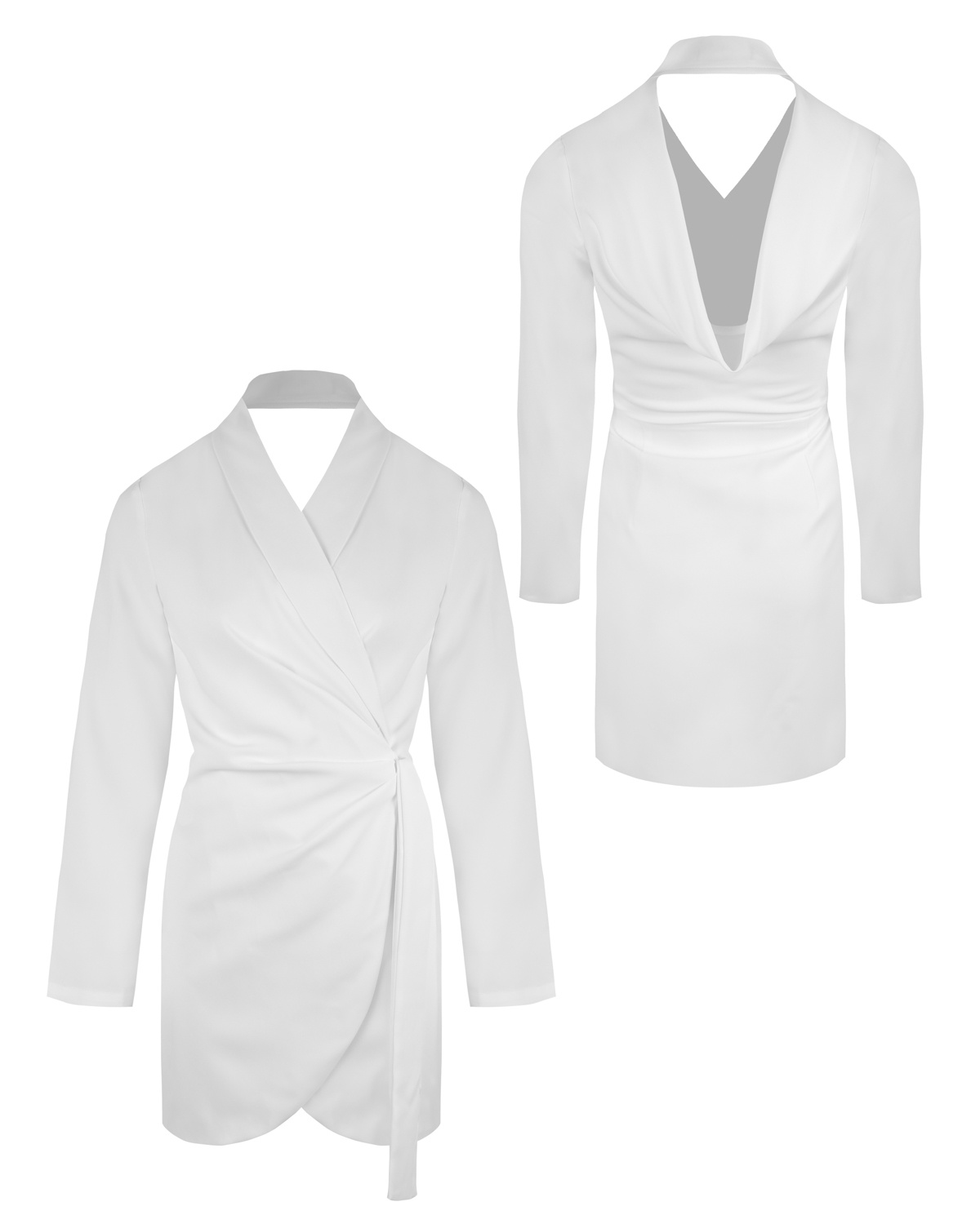 Sarah blazer dress white jaimymode