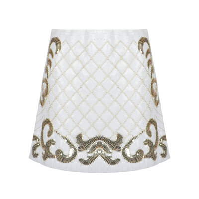 JAIMY Sarai sequin skirt white