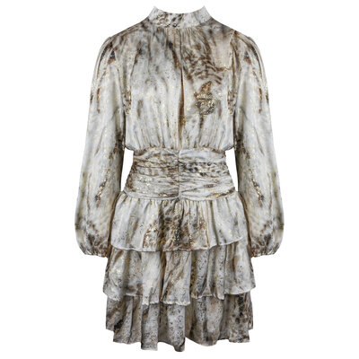 JAIMY Benthe metallic detail dress beige