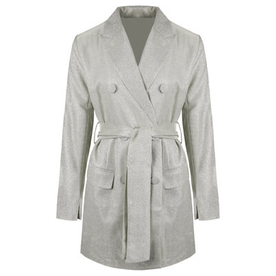 JAIMY Josie sparkle blazer dress beige