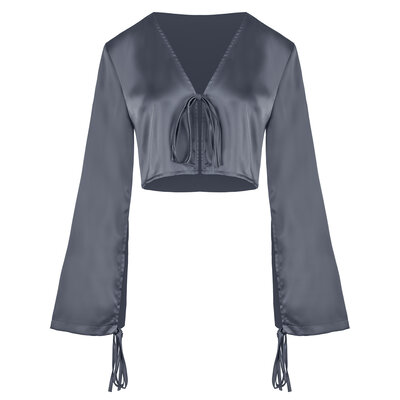 JAIMY Wrenlee satin blouse grey