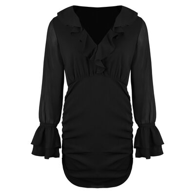 JAIMY Rosalia ruffle dress black