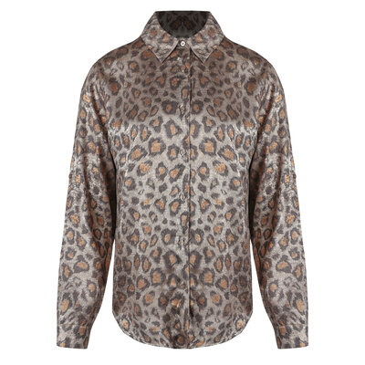 JAIMY Amalia leopard blouse taupe