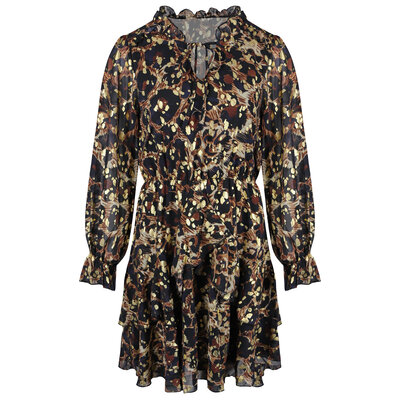 JAIMY Erin metallic detail ruffle dress