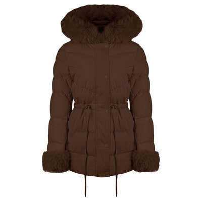 JAIMY Jordyn short puffer jacket brown