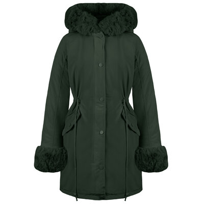 JAIMY Aspen fur parka jacket green